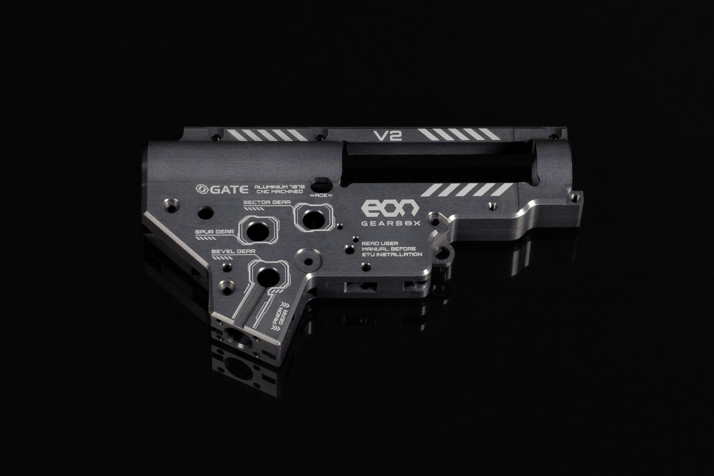 EON V2 Gearbox rev. 2 [CNC] - Titanium / Silver – GATE Enterprise USD